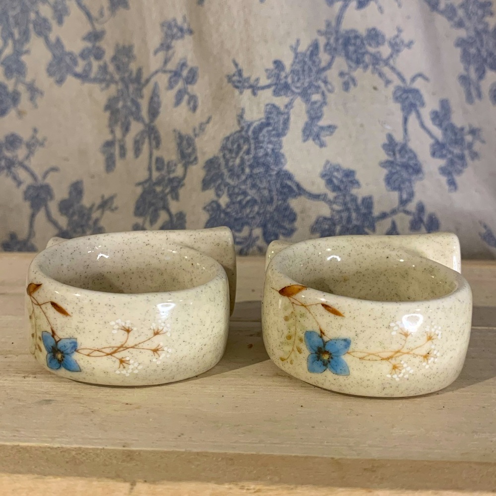 VTG Pair of 2 Mikasa Japan Day Dreams Napkin Rings 1980s